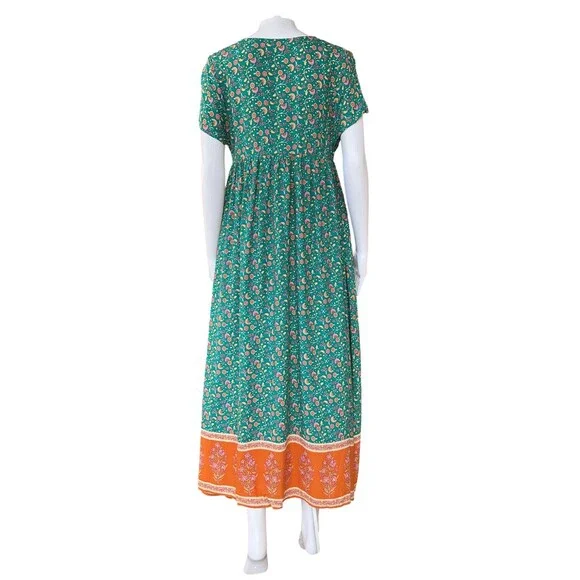 Natural Life Avery Midi Shirt Dress sz M BOHO Babydolll Pockets Cottagecore NEW - Picture 8 of 16